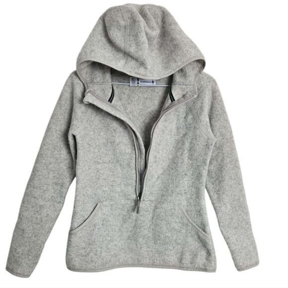 Smartwool Hudson Trail Fleece Anorak Grey Jacket Size XS - Picture 2 of 12